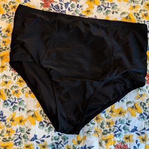 Black high waisted bikini bottoms